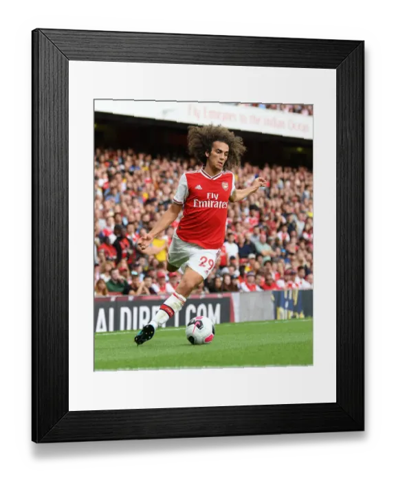 Framed Print : Arsenal's Matteo Guendouzi in Action Against Tottenham Hotspur in the 2019-20 Premier League