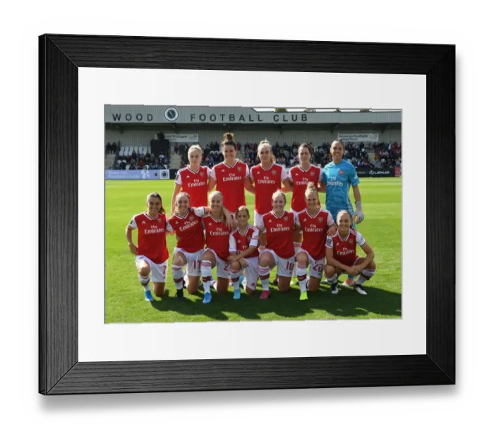 Framed Print : Arsenal Women's Team Unites Before WSL Match Against West Ham United Framed Print : Arsenal Women's Team Unites Before WSL Match Against West Ham United
