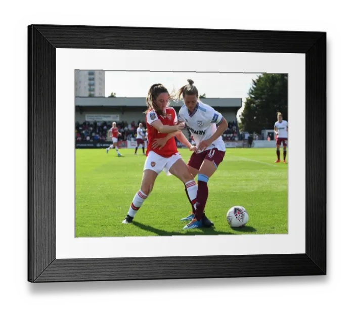 Framed Print : Arsenal vs. West Ham United: A Fight for WSL Supremacy - Arsenal Women's Intense Battle Framed Print : Arsenal vs. West Ham United: A Fight for WSL Supremacy - Arsenal Women's Intense Battle