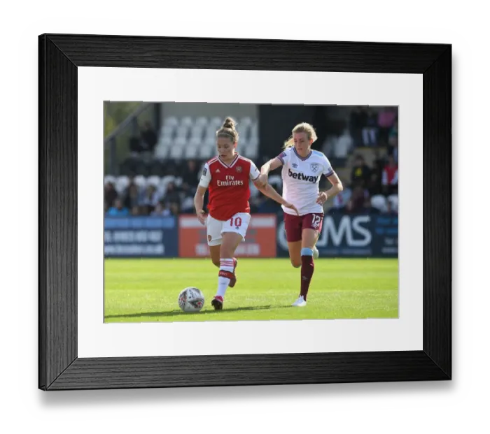 Framed Print : Arsenal vs West Ham Women: Kim Little Clashes with Kate Longhurst in WSL Match Framed Print : Arsenal vs West Ham Women: Kim Little Clashes with Kate Longhurst in WSL Match