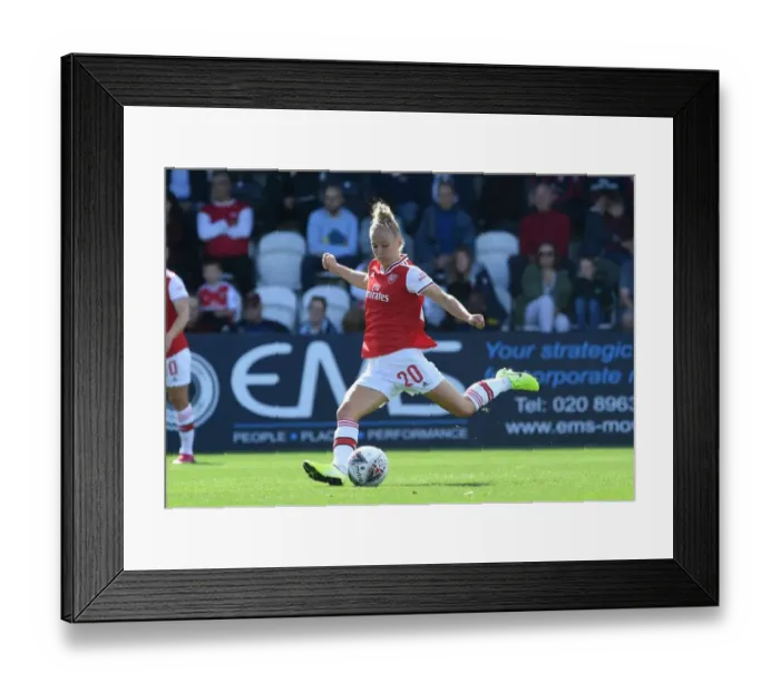 Framed Print : Arsenal Women's Leonie Maier Shines: Unforgettable Performance Against West Ham United in 2019-20 WSL Match