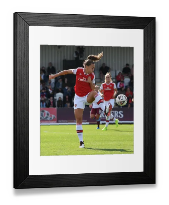 Framed Print : Arsenal's Katie McCabe Shines in WSL Clash Against West Ham United