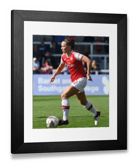Framed Print : Arsenal's Katie McCabe in Action: Arsenal Women vs West Ham United (WSL 2019-20)