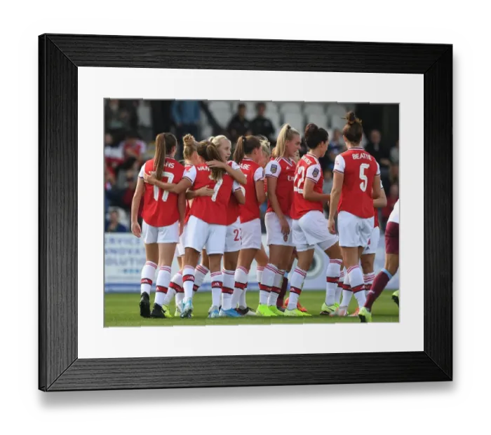 Framed Print : Beth Mead Scores First Goal for Arsenal Women: A Celebratory Moment at Meadow Park (Arsenal Women vs West Ham United, 2019-20 WSL) Framed Print : Beth Mead Scores First Goal for Arsenal Women: A Celebratory Moment at Meadow Park (Arsenal Women vs West Ham United, 2019-20 WSL)