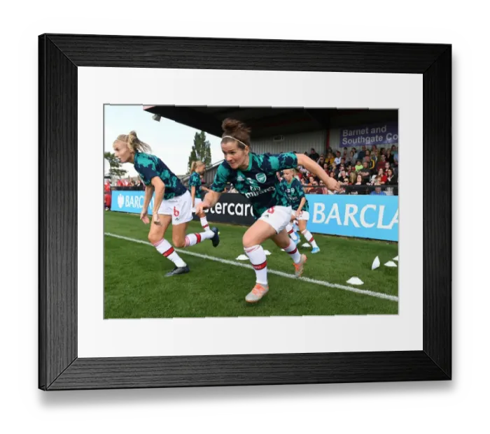 Framed Print : Arsenal Women Prepare for West Ham United Clash in WSL Action Framed Print : Arsenal Women Prepare for West Ham United Clash in WSL Action