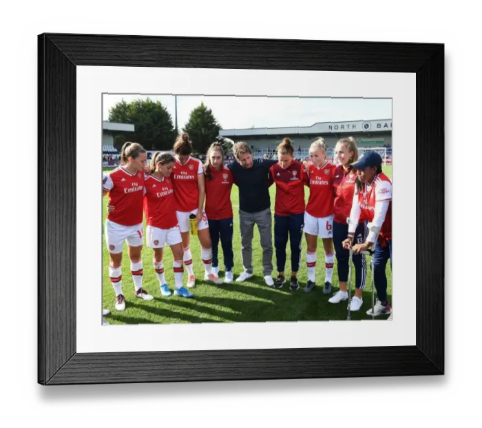 Framed Print : Arsenal Women's Manager Joe Montemurro Addresses Squad After Arsenal v West Ham United WSL Match Framed Print : Arsenal Women's Manager Joe Montemurro Addresses Squad After Arsenal v West Ham United WSL Match