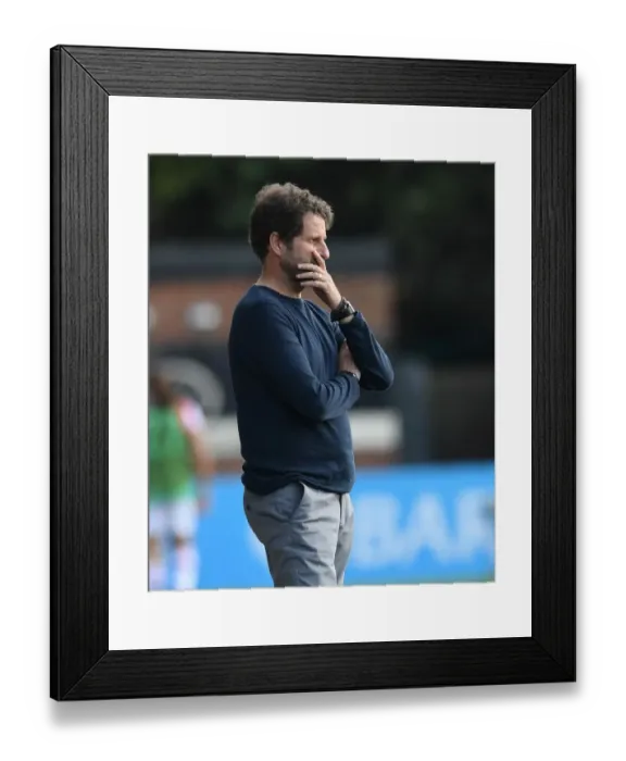 Framed Print : Montemurro's Arsenal Face Off Against West Ham in WSL Showdown at Meadow Park