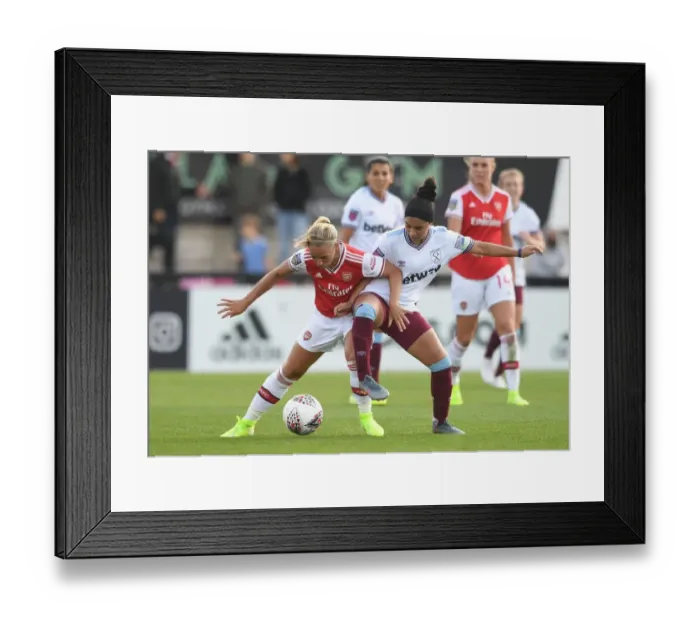 Framed Print : Nobbs vs Galabadaarachchi: A Star-Studded Clash in the WSL