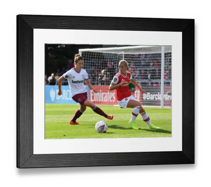 Framed Print : Nobbs vs. Vetterlein: A Star-Studded Clash in Arsenal Women vs. West Ham United WSL Match