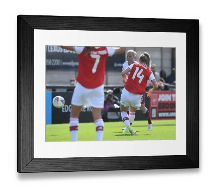 Framed Print : Arsenal Women's Jill Roord Scores Second Goal in Victory over West Ham United, WSL 2019-20
