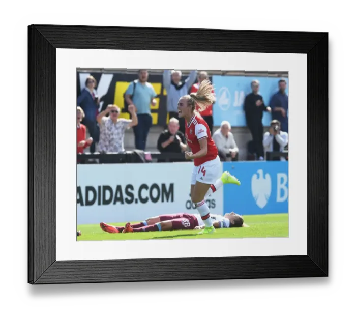 Framed Print : Arsenal Women's Victory: Jill Roord Scores Second Goal Against West Ham United (2019-20)