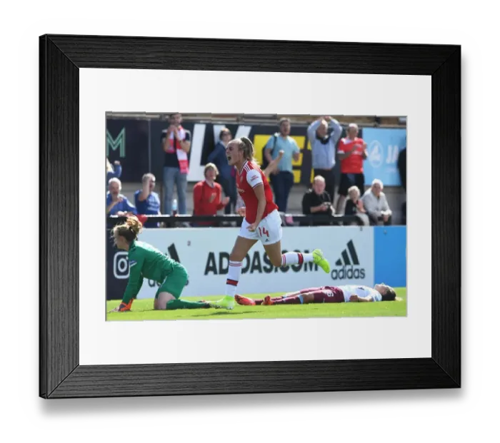Framed Print : Arsenal Women's Victory: Jill Roord Scores Second Goal Against West Ham United (2019-20) Framed Print : Arsenal Women's Victory: Jill Roord Scores Second Goal Against West Ham United (2019-20)