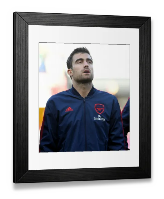 Framed Print : Sokratis Gears Up: Arsenal vs. Watford, Premier League 2019-20