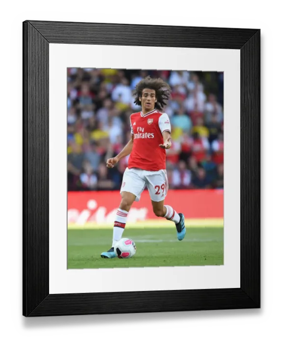 Framed Print : Guendouzi in Action: Arsenal vs. Watford, Premier League 2019-20