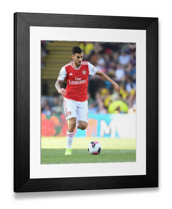 Framed Print : Dani Ceballos in Action: Arsenal vs. Watford, Premier League 2019-20