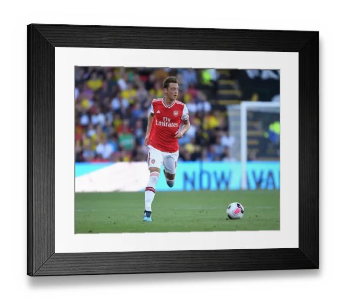 Framed Print : Mesut Ozil in Action: Arsenal vs. Watford, Premier League 2019-20