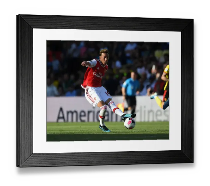 Framed Print : Mesut Ozil in Action: Arsenal vs. Watford, Premier League 2019-20