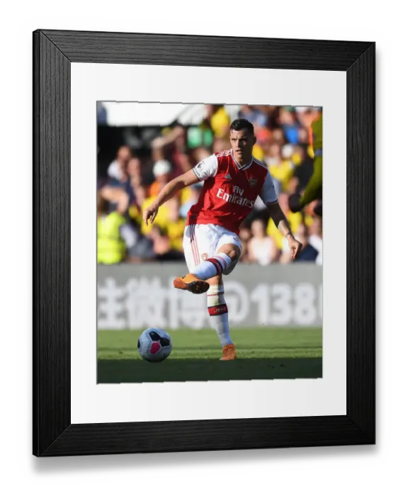 Framed Print : Granit Xhaka: Arsenal's Brilliant Midfield Performance Against Watford Framed Print : Granit Xhaka: Arsenal's Brilliant Midfield Performance Against Watford