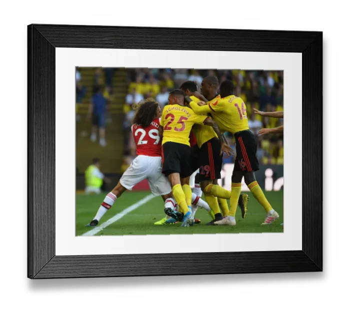 Framed Print : Clash of Midfielders: Watford vs Arsenal, Premier League 2019-20