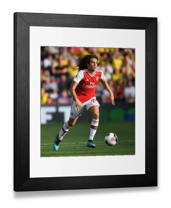 Framed Print : Guendouzi in Action: Arsenal vs. Watford, Premier League 2019-20
