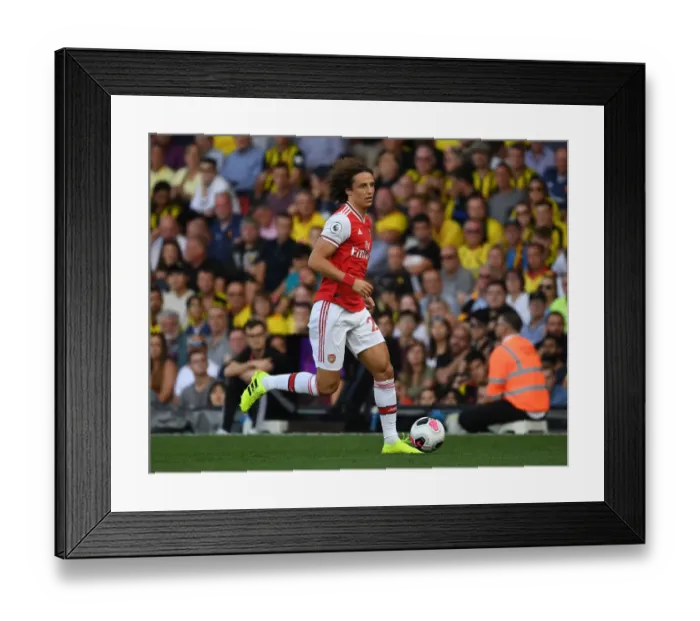 Framed Print : David Luiz: In Action for Arsenal Against Watford, Premier League 2019-20