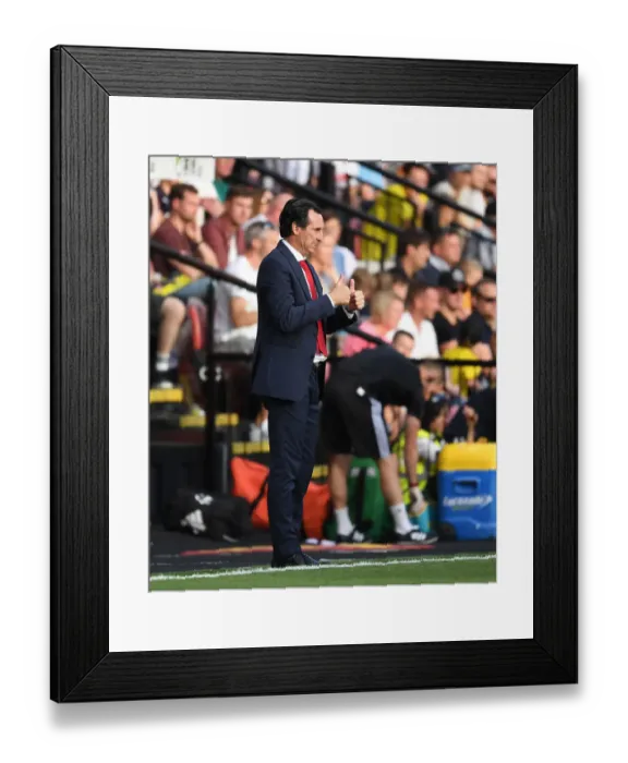 Framed Print : Unai Emery Leads Arsenal Against Watford in Premier League Clash