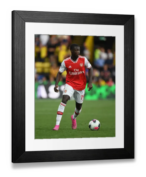 Framed Print : Arsenal's Pepe Dazzles: Premier League Showdown Against Watford (September 2019)