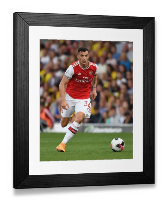 Framed Print : Granit Xhaka: Arsenal's Midfield Mastermind Dazzles in Premier League Showdown vs. Watford Framed Print : Granit Xhaka: Arsenal's Midfield Mastermind Dazzles in Premier League Showdown vs. Watford