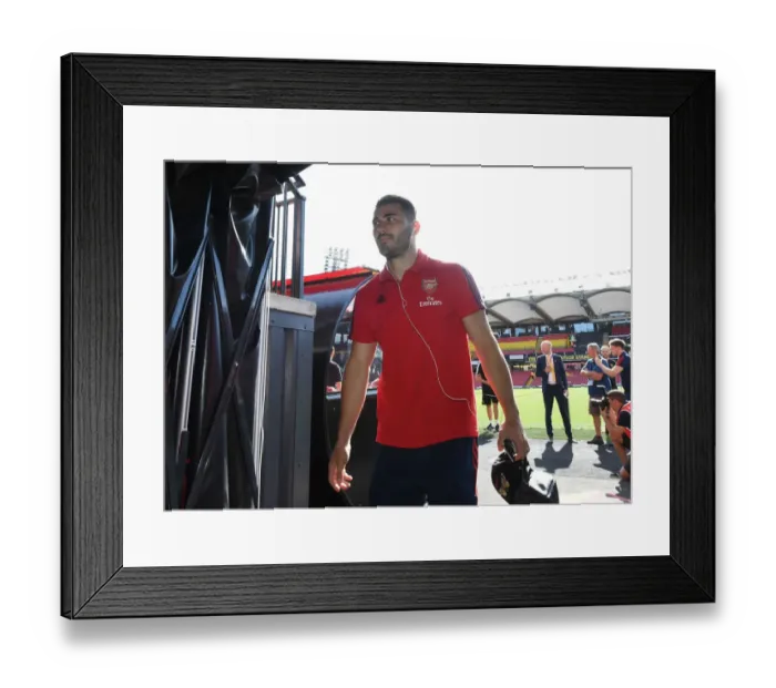 Framed Print : Arsenal's Sead Kolasinac Gears Up for Watford Clash in Premier League (2019-20) Framed Print : Arsenal's Sead Kolasinac Gears Up for Watford Clash in Premier League (2019-20)