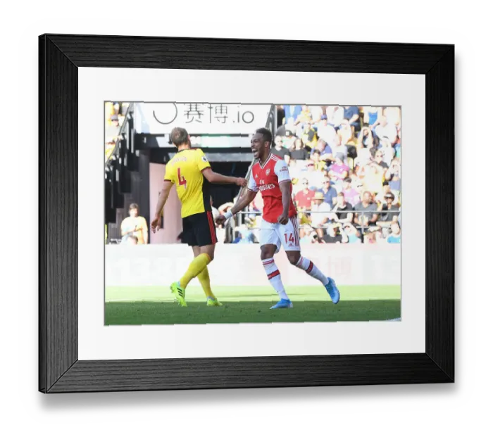 Framed Print : Aubameyang Scores Second: Arsenal Tops Watford in Premier League Clash Framed Print : Aubameyang Scores Second: Arsenal Tops Watford in Premier League Clash
