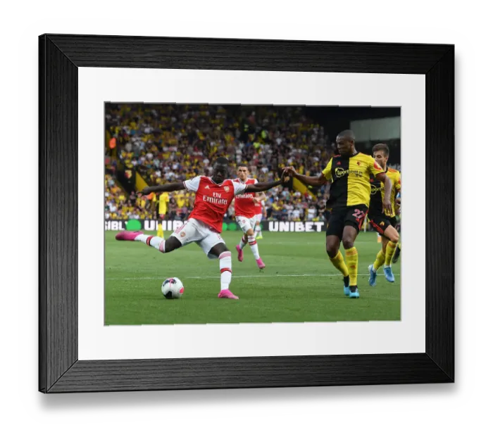 Framed Print : Pepe vs Kabasele: Clash at Vicarage Road - Arsenal vs Watford, Premier League 2019-20 Framed Print : Pepe vs Kabasele: Clash at Vicarage Road - Arsenal vs Watford, Premier League 2019-20