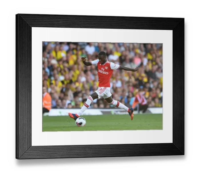 Framed Print : Pepe in Action: Arsenal vs. Watford, Premier League 2019-20