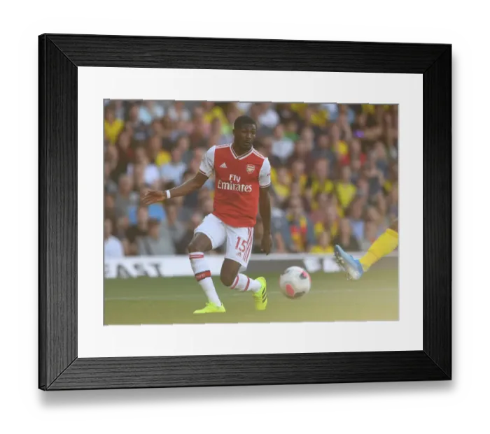 Framed Print : Ainsley Maitland-Niles in Action: Arsenal vs Watford (2019-20)