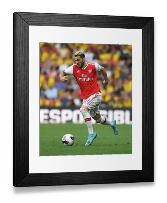 Framed Print : Arsenal's Sead Kolasinac in Action against Watford in Premier League Clash (2019-20)
