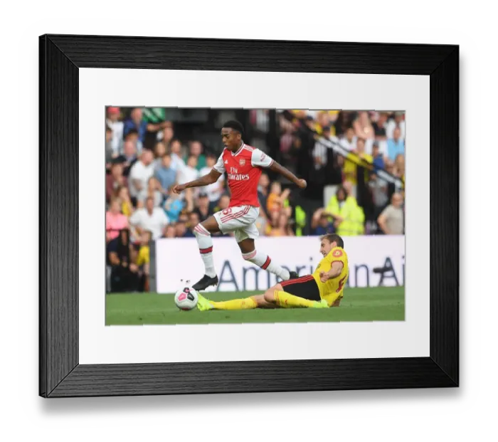 Framed Print : Watford vs Arsenal: Joe Willock Clashes with Craig Dawson in Premier League Showdown Framed Print : Watford vs Arsenal: Joe Willock Clashes with Craig Dawson in Premier League Showdown