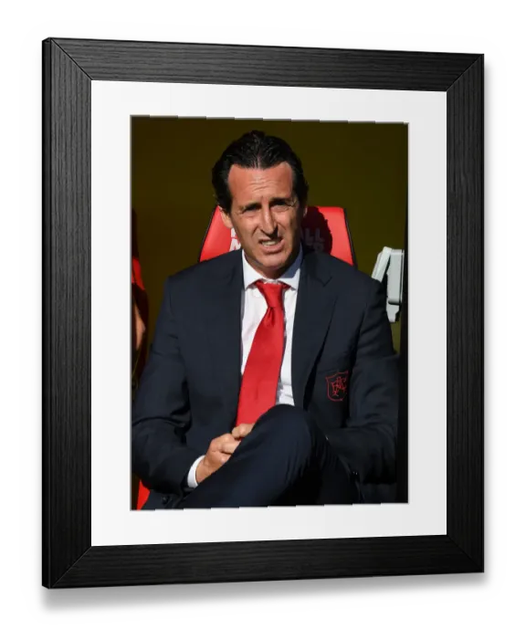 Framed Print : Unai Emery Before Arsenal's Clash Against Watford in Premier League (Watford v Arsenal 2019-20)