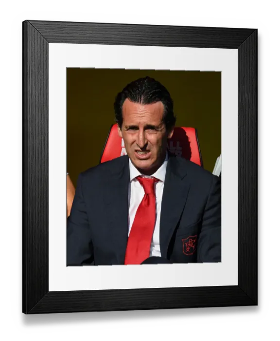 Framed Print : Unai Emery: Arsenal FC's Focus Before Watford Clash, Premier League 2019-20