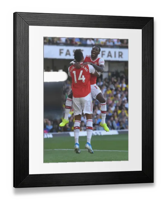 Framed Print : Arsenal's Aubameyang Scores Brace: Arsenal's Victory Over Watford (2019-20) Framed Print : Arsenal's Aubameyang Scores Brace: Arsenal's Victory Over Watford (2019-20)