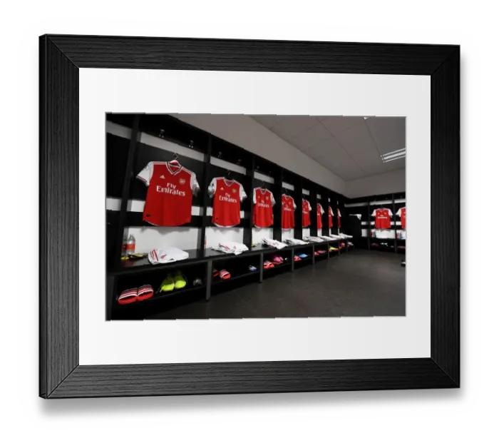 Framed Print : Arsenal's Premier League Preparation: A Peek into Watford's Dressing Room Framed Print : Arsenal's Premier League Preparation: A Peek into Watford's Dressing Room