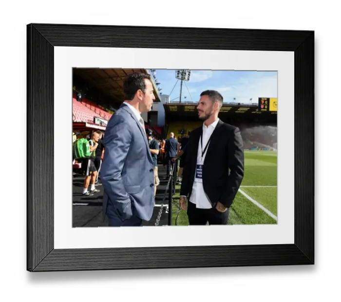 Framed Print : Arsenal's Edu Reunites with Former Team Mates Ahead of Watford Clash (2019-20)