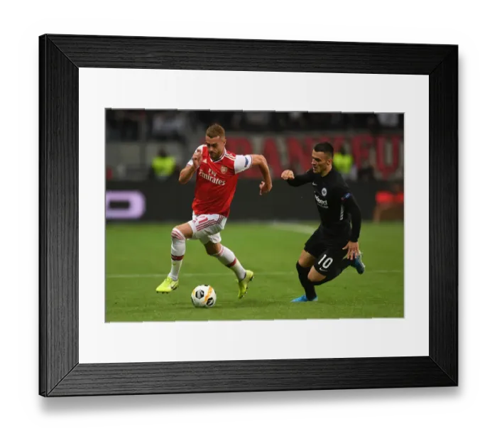 Framed Print : Chambers vs. Kostic: A Europa League Battle at Frankfurt Framed Print : Chambers vs. Kostic: A Europa League Battle at Frankfurt