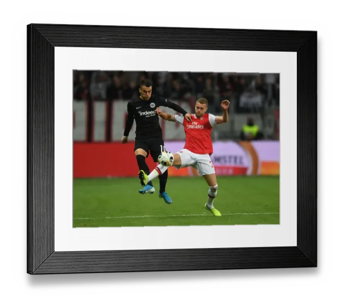 Framed Print : Chambers vs. Kostic: A Europa League Battle at Frankfurt