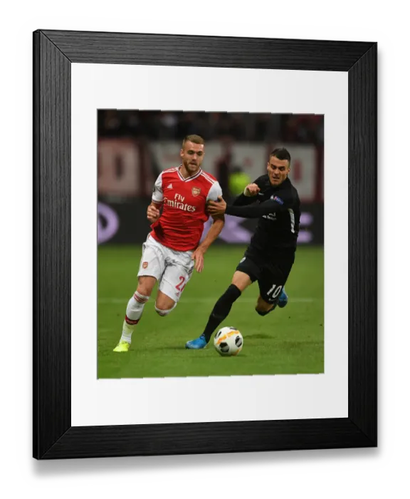 Framed Print : Chambers vs. Kostic: A Europa League Battle at Frankfurt Framed Print : Chambers vs. Kostic: A Europa League Battle at Frankfurt