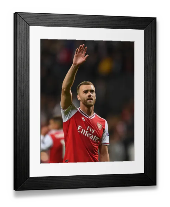 Framed Print : Calum Chambers: Reflecting After Arsenal's UEFA Europa League Clash with Eintracht Frankfurt