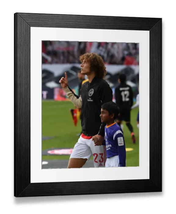 Framed Print : David Luiz Prepares for Arsenal's Europa League Clash Against Eintracht Frankfurt Framed Print : David Luiz Prepares for Arsenal's Europa League Clash Against Eintracht Frankfurt