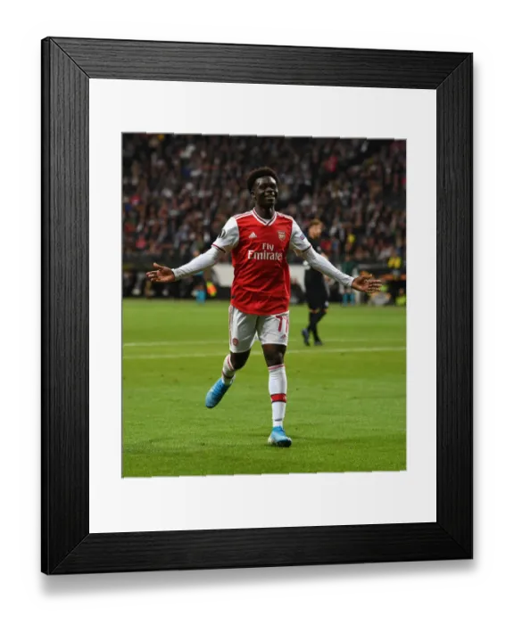 Framed Print : Bukayo Saka Scores Arsenal's Second Goal: Eintracht Frankfurt vs Arsenal, UEFA Europa League 2019-20 Framed Print : Bukayo Saka Scores Arsenal's Second Goal: Eintracht Frankfurt vs Arsenal, UEFA Europa League 2019-20