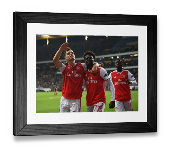 Framed Print : Bukayo Saka's Brace: Arsenal's Europa League Victory Over Eintracht Frankfurt (Group F)