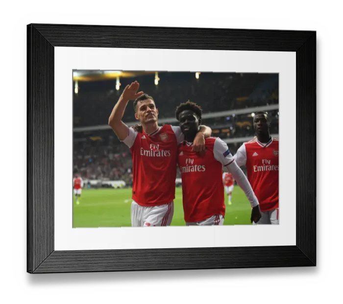 Framed Print : Bukayo Saka's Brace: Arsenal's Europa League Triumph Over Eintracht Frankfurt Framed Print : Bukayo Saka's Brace: Arsenal's Europa League Triumph Over Eintracht Frankfurt