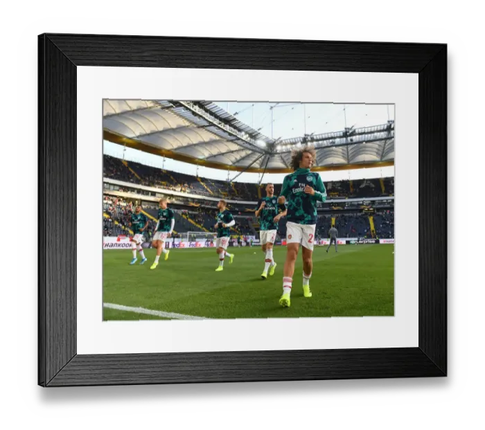 Framed Print : Arsenal's David Luiz Warming Up Ahead of Eintracht Frankfurt Clash in Europa League Group F Framed Print : Arsenal's David Luiz Warming Up Ahead of Eintracht Frankfurt Clash in Europa League Group F