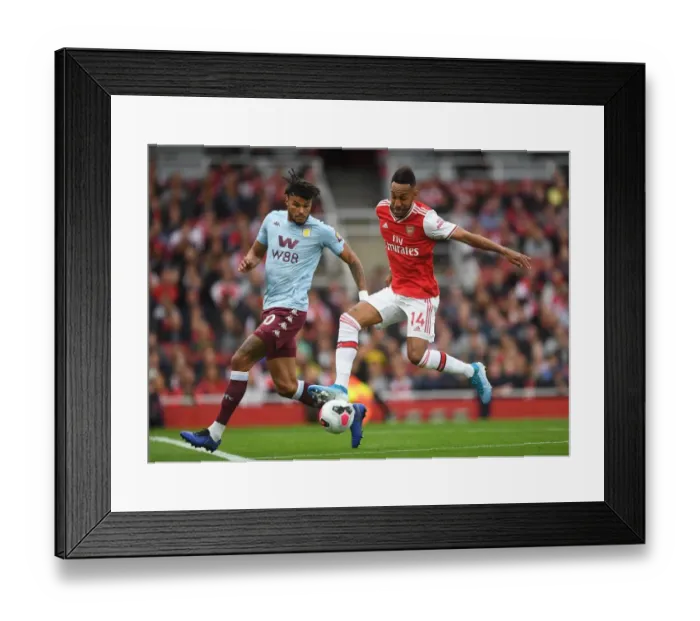 Framed Print : Intense Rivalry: Aubameyang vs. Mings - Arsenal vs. Aston Villa Face-Off Framed Print : Intense Rivalry: Aubameyang vs. Mings - Arsenal vs. Aston Villa Face-Off